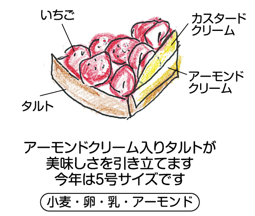 いちごタルト イラスト
